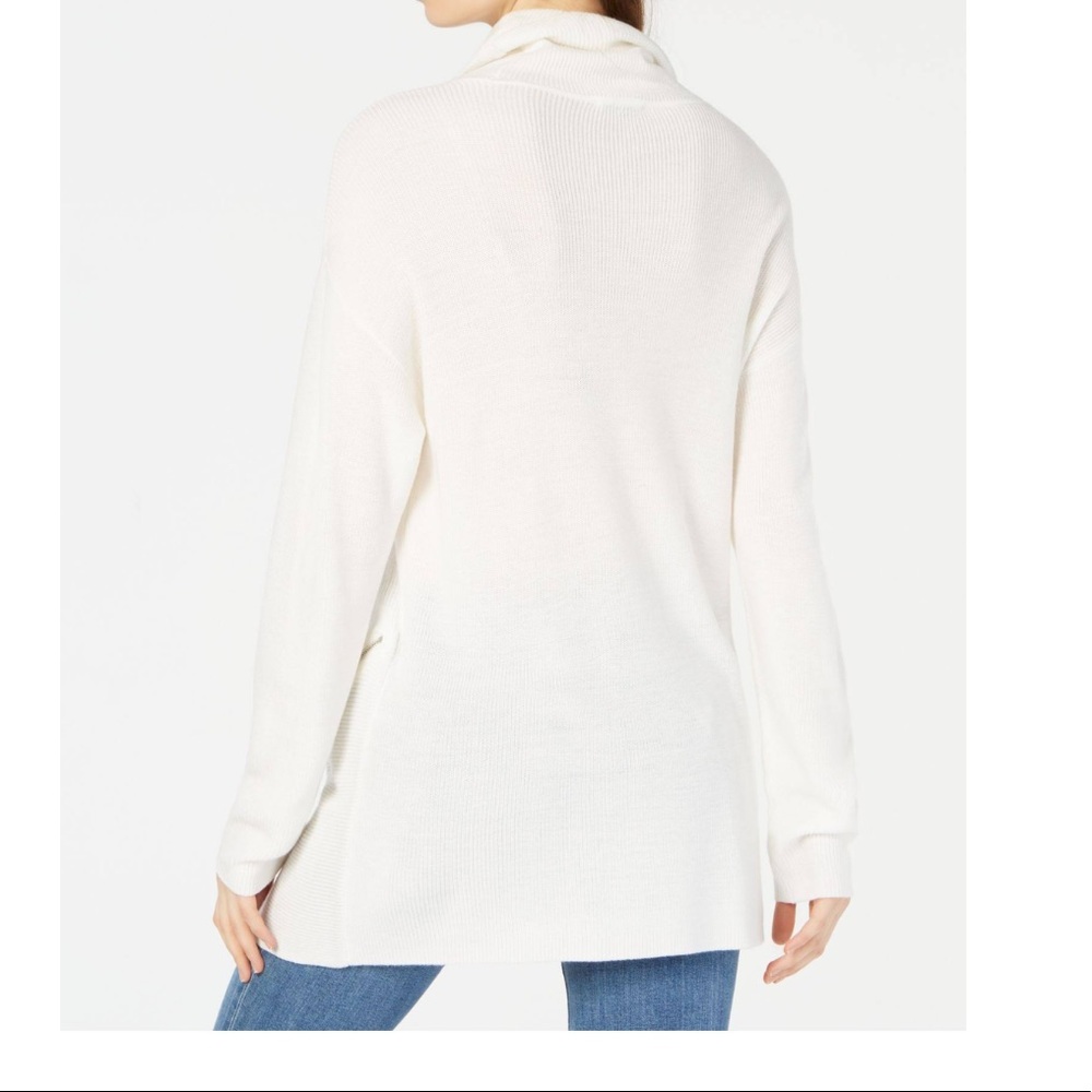 Bar lll Women’s Ivory Zipper Trim Sweater - Picture 2 of 8